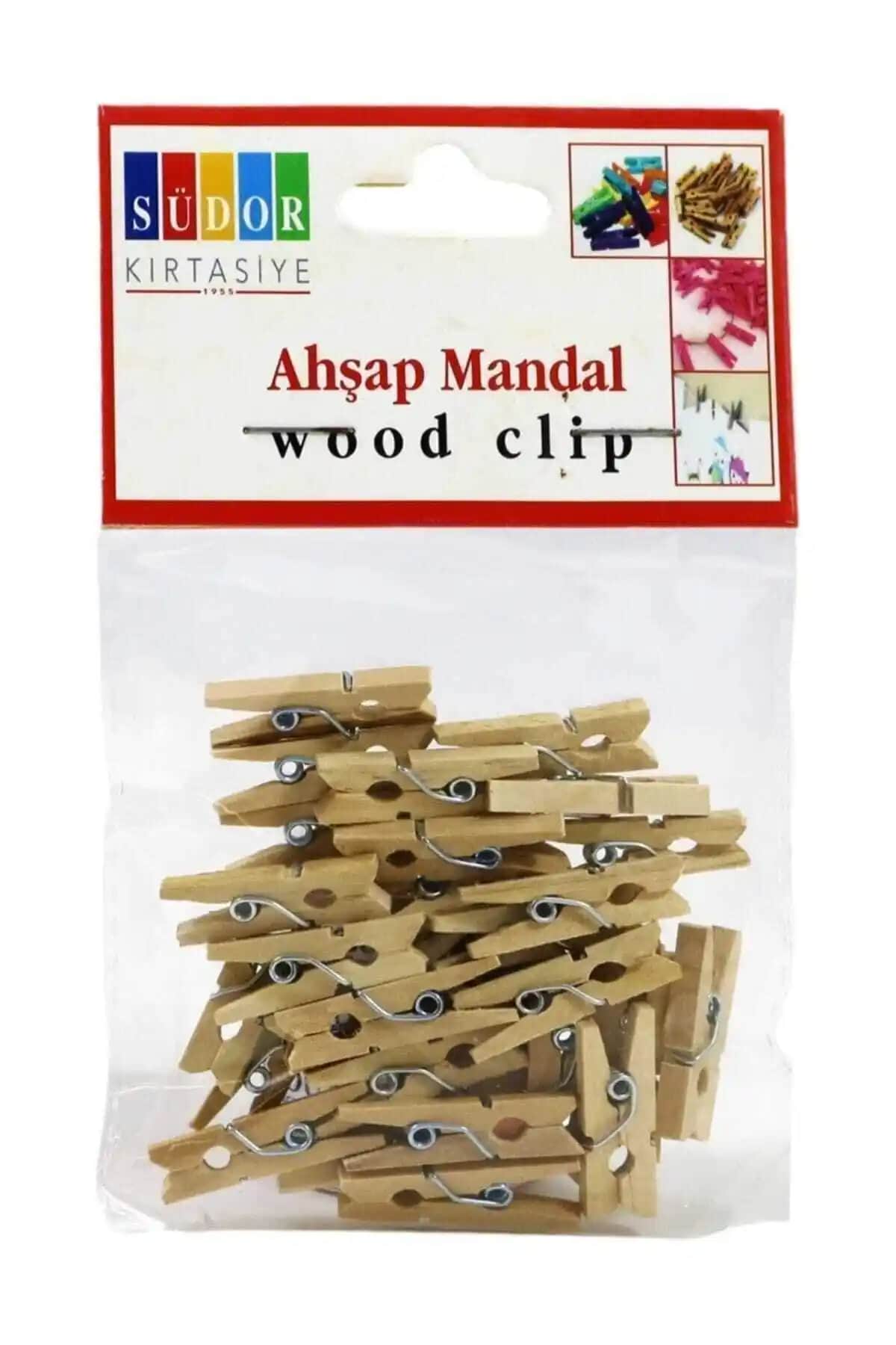 Südor Ahşap Küçük Mandal 24 Adet: Estetik ve Kullanışlı Dekoratif Organizatör