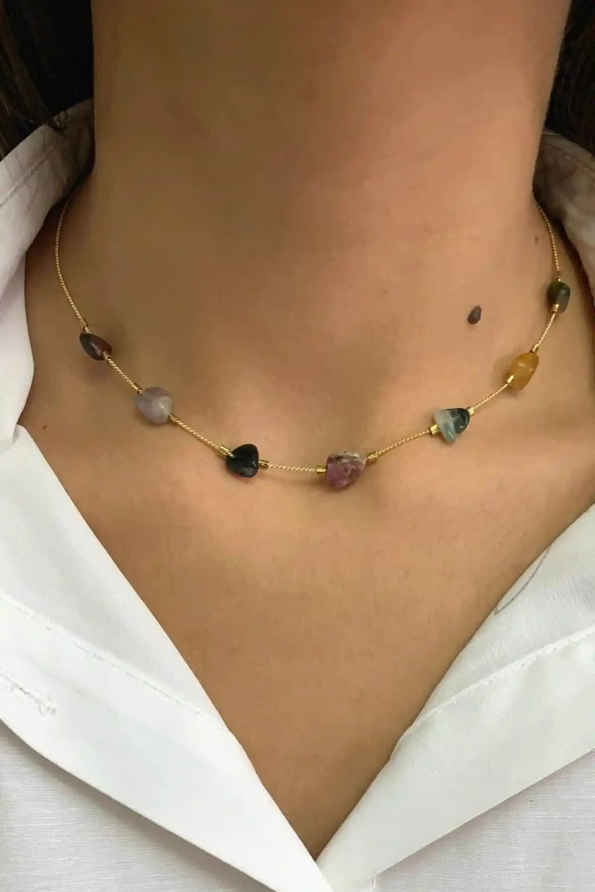 Suerte Accessories Tımbıl Ametist Turmalin ve Yeşim Akik Kolye Karşılaştırması