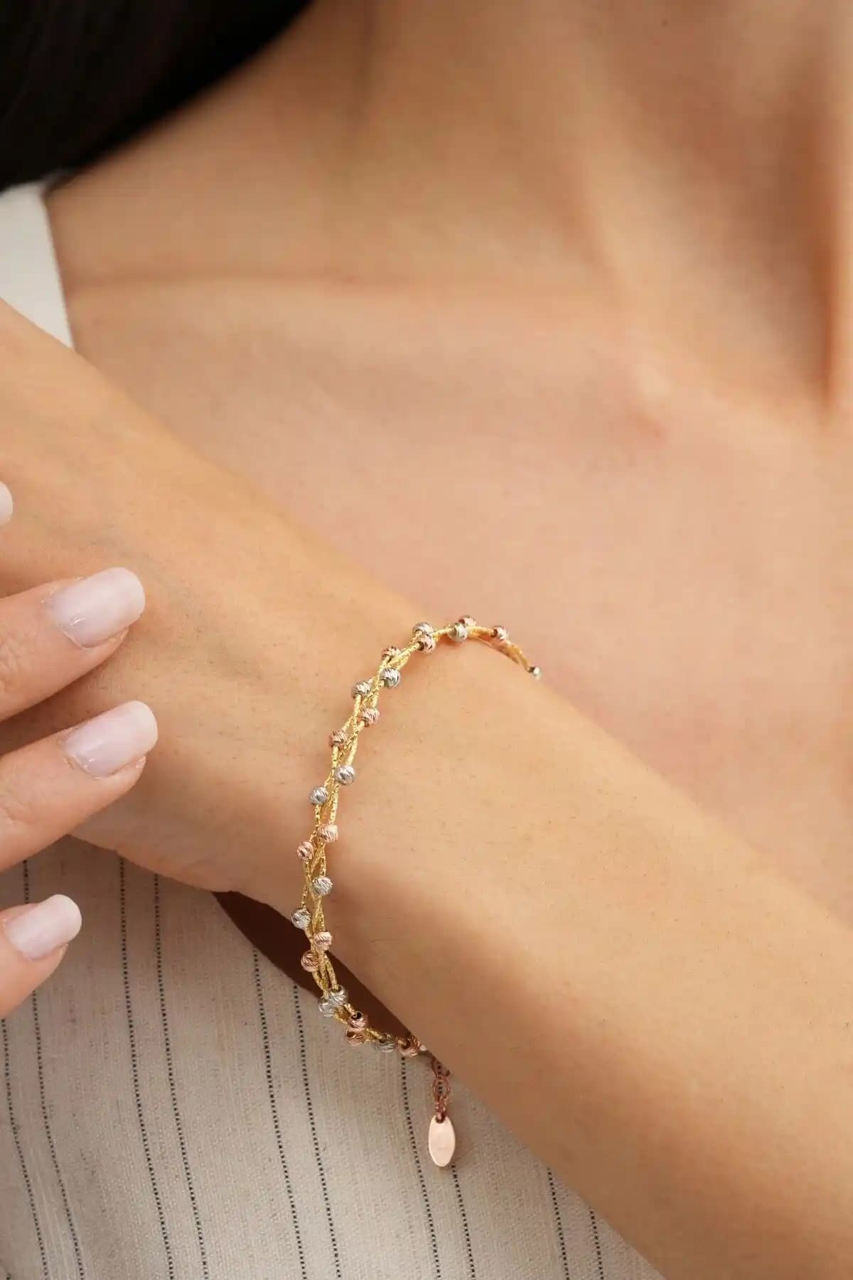 Sümer Telkari Dorissa Koleksiyonundan Zarif ve Ayarlanabilir Gümüş Bilezik