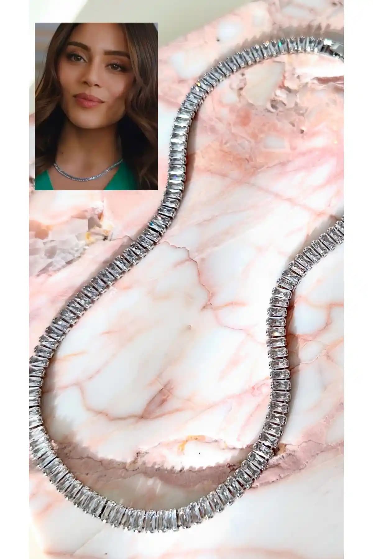 Takimakstore Su Yolu Kolye: Modern ve Dayanıklı Gümüş Renkli Tasarım