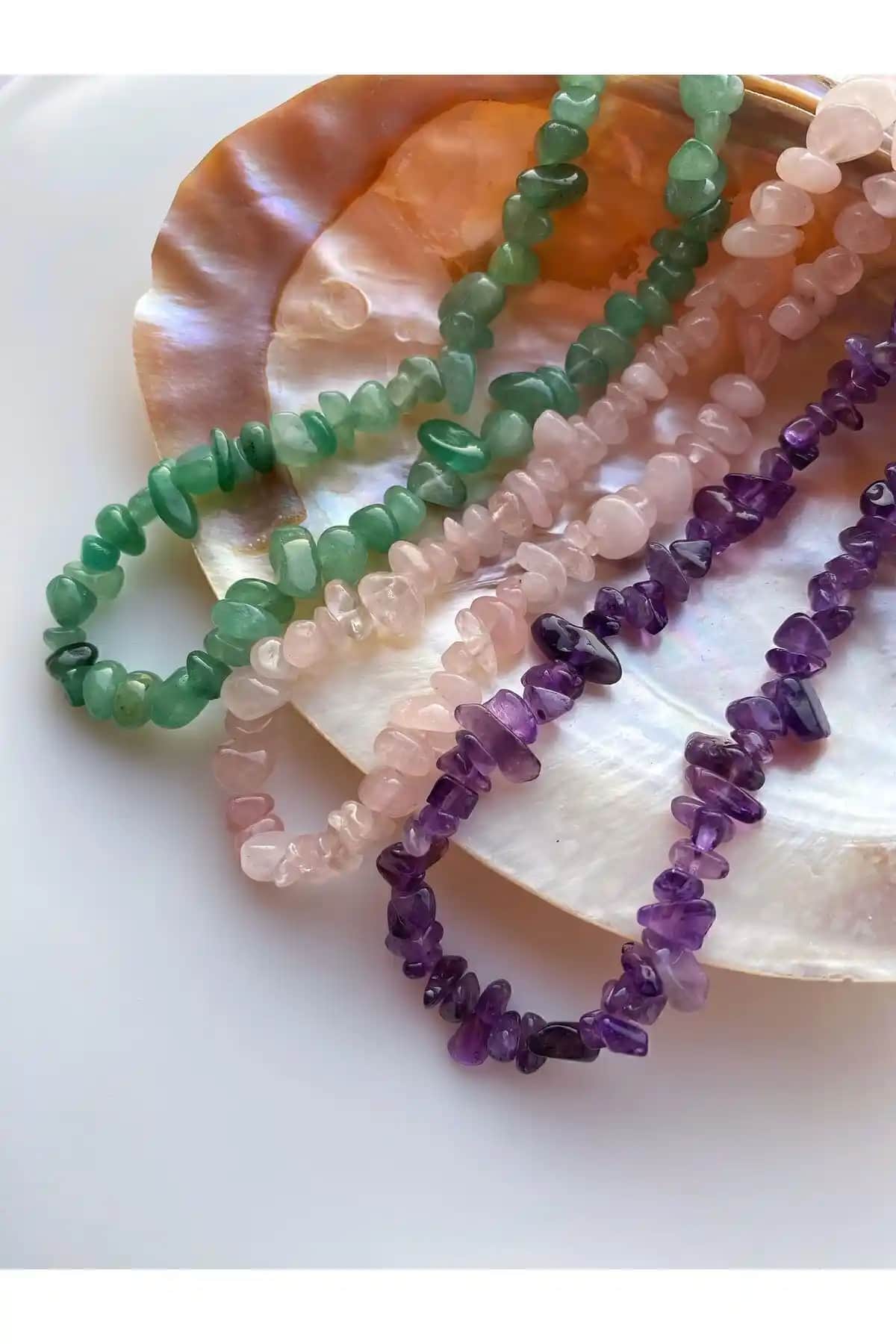 Valioso Joya Doğal Taş Kolye Seti: Zarif ve Doğal Tasarımlarla Şıklığınıza Şıklık Katın