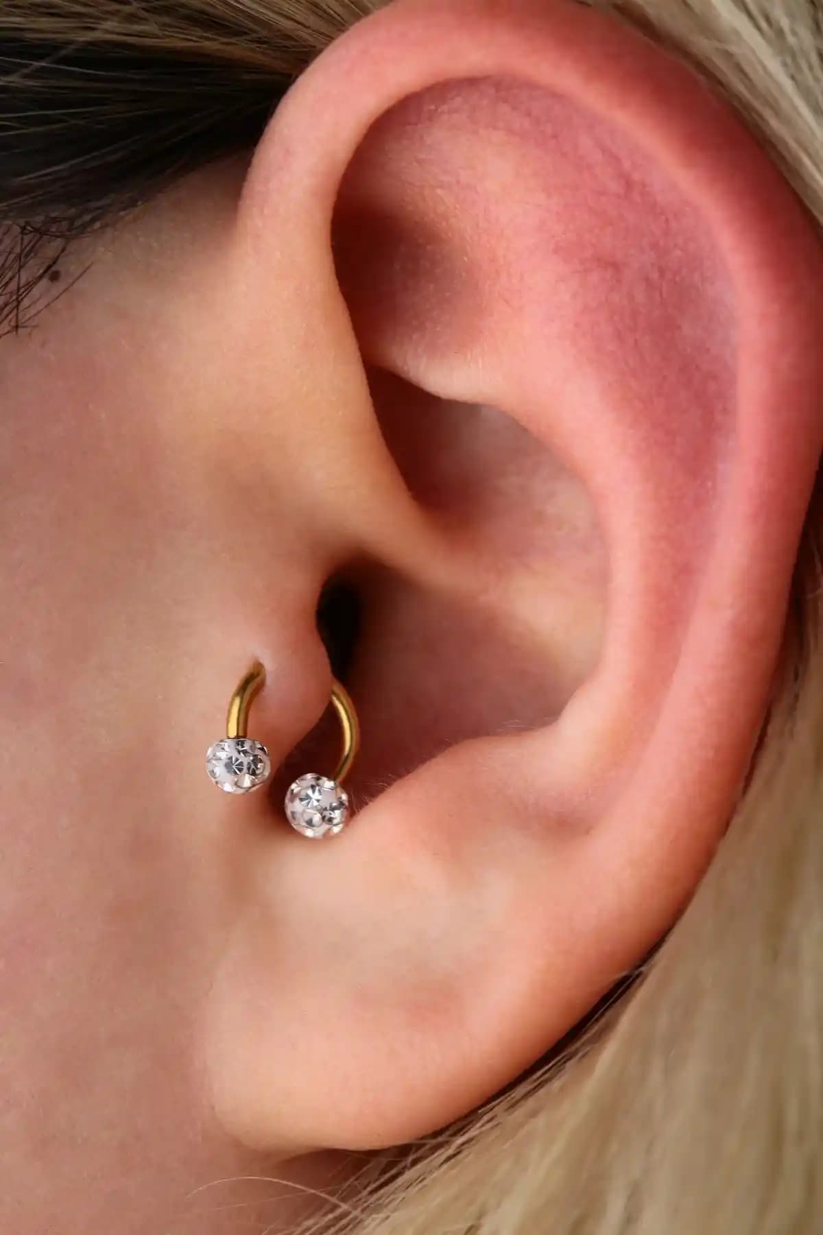 Vilma Aksesuar Cerrahi Çelik Kulak Piercingleri Helix ve Tragus İçin Uygun