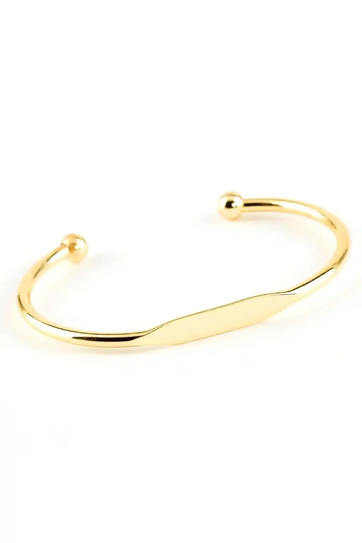 X-Lady Altın Renk Baskısız Bileklik Kelepçe: Zarif ve Modern Takı Seçenekleri