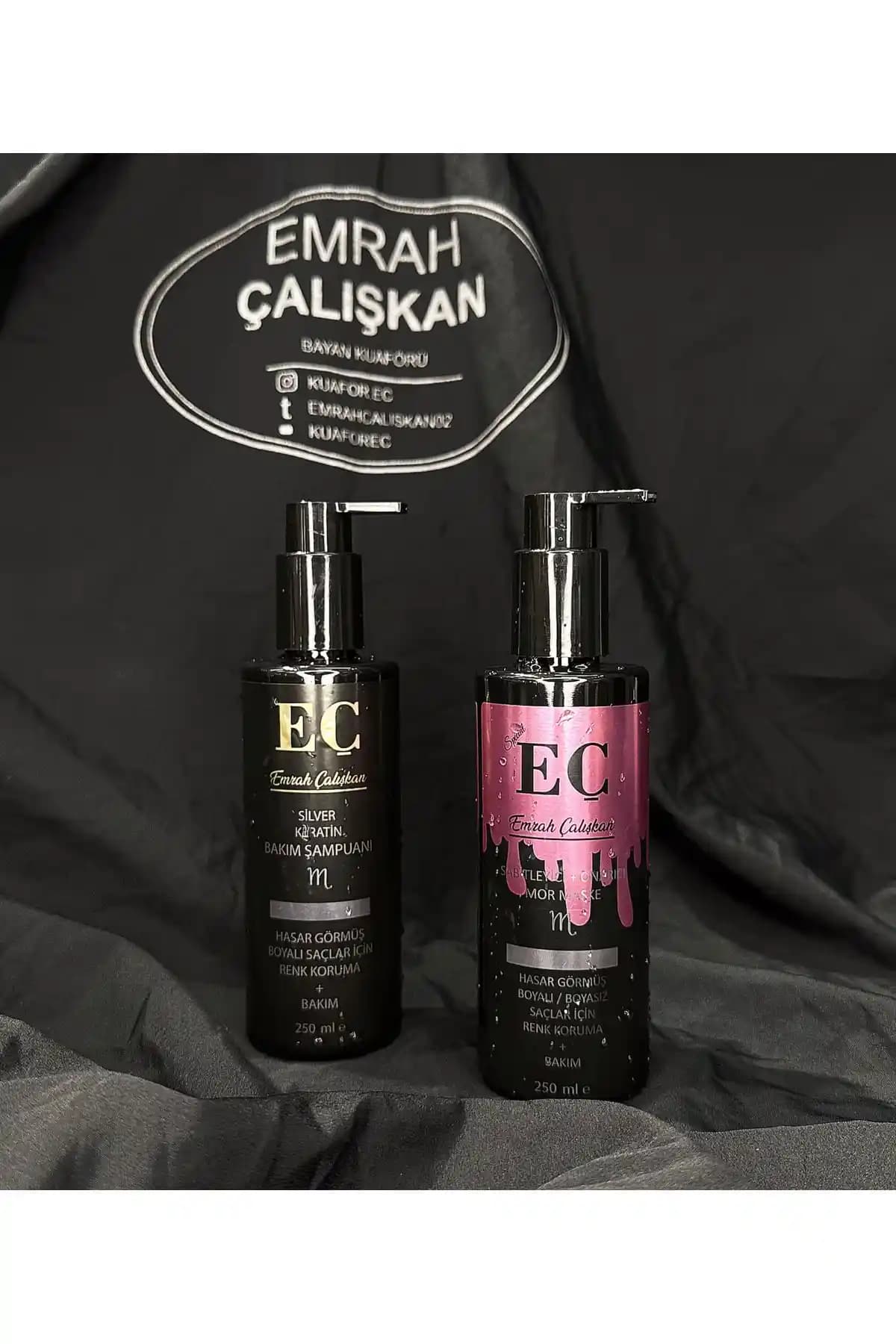 Emrah Çalışkan EÇ Mor Şampuan ve Mor Maske ile Saç Renk Koruma ve Bakımı