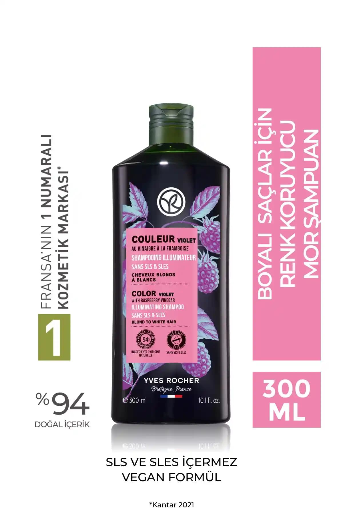 Yves Rocher Boyalı Saçlar İçin Turunculaşma Karşıtı Mor Şampuan İncelemesi ve Kullanıcı Yorumları