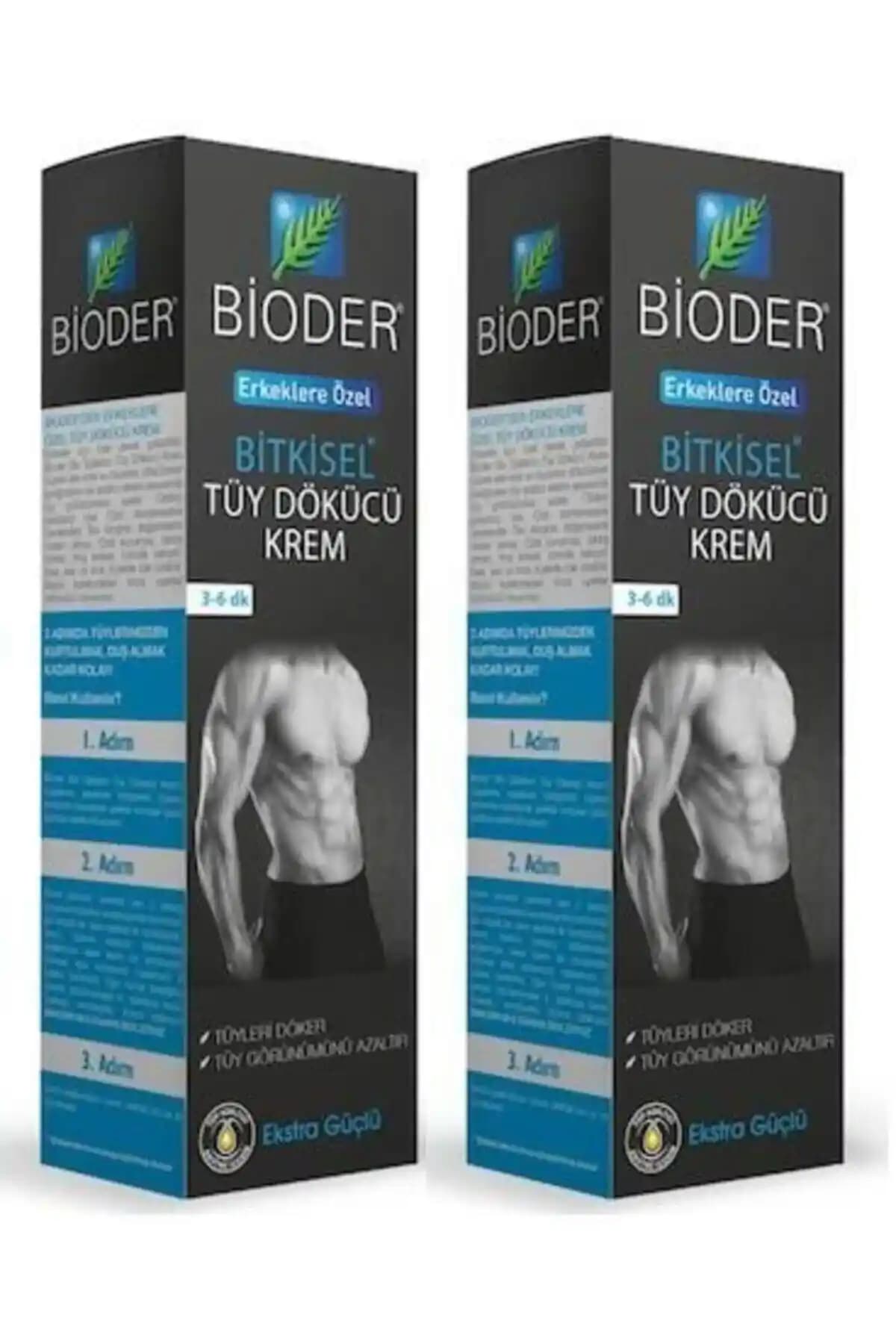 Bioder Bitkisel Tüy Dökücü Krem Erkeklere Özel 100 ml x 2 Adet - Doğal ve Etkili Çözüm