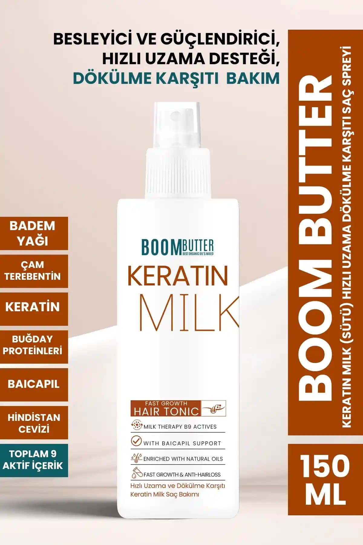 Boom Butter Keratin Milk: Doğal İçeriklerle Saç Sağlığını Destekleyen Yenilikçi Bakım