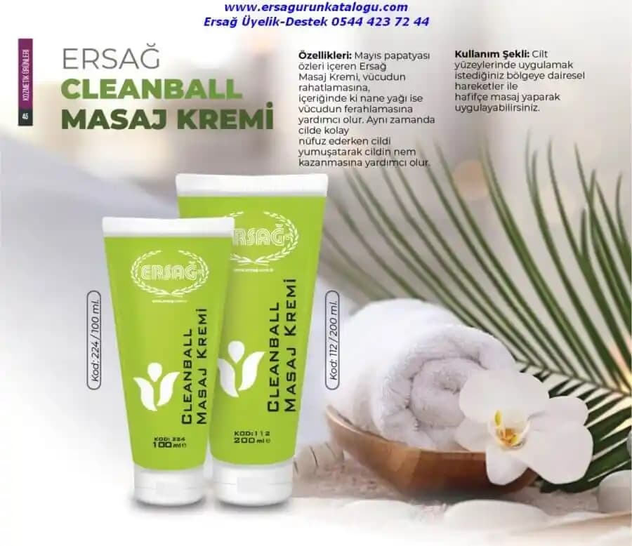 Cleanball Masaj Kremi: Cilt Nemlendirme ve Kas Gevşetici Etkileriyle Rahatlama