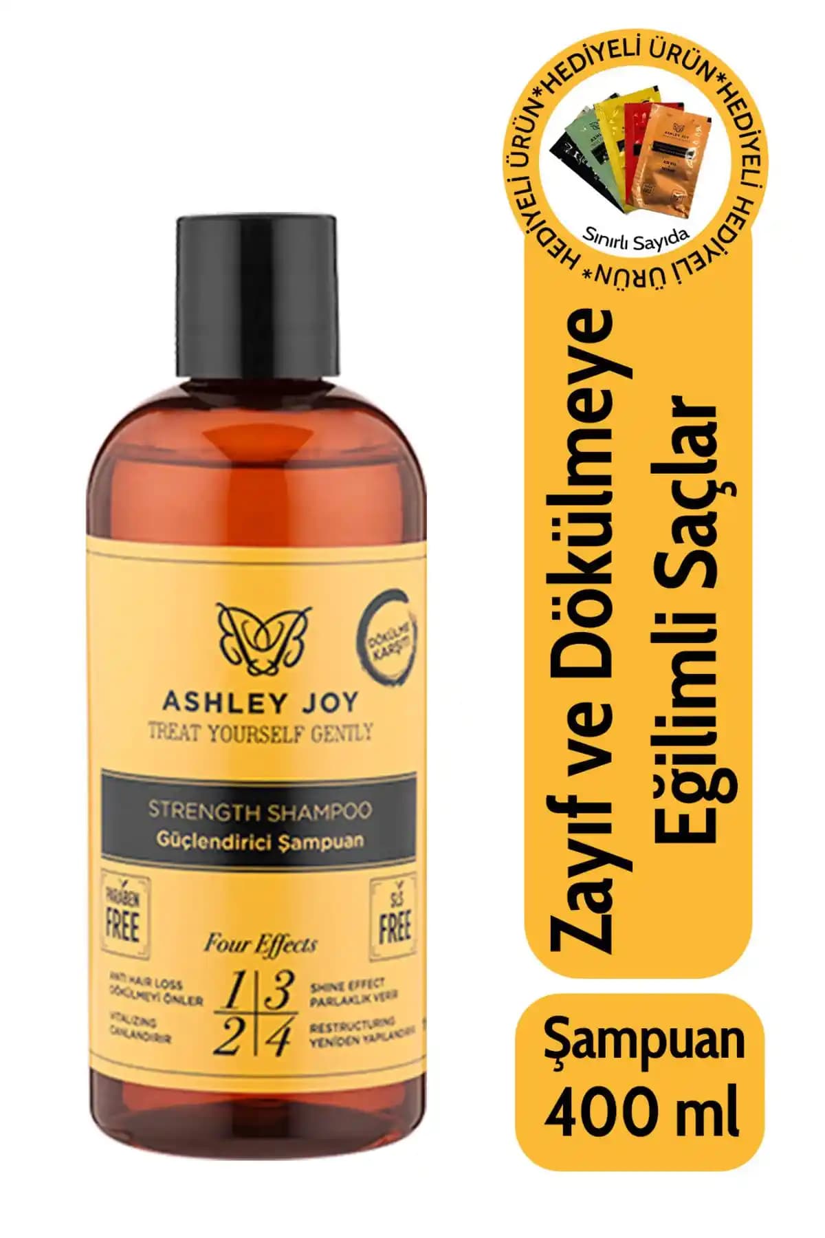 Ashley Joy Dökülme Karşıtı Sülfatsız Keratin ve Kafein Şampuanı İçin İnceleme