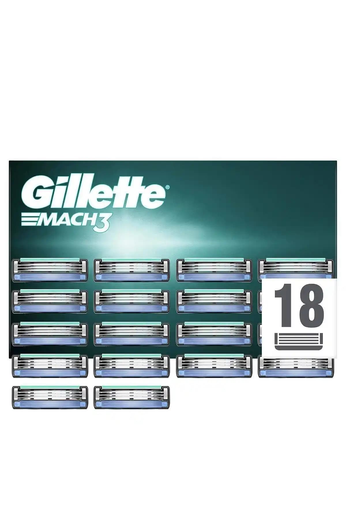 Gillette Mach3: 18'li Yedek Tıraş Bıçağı ile Konforlu Tıraş Deneyimi