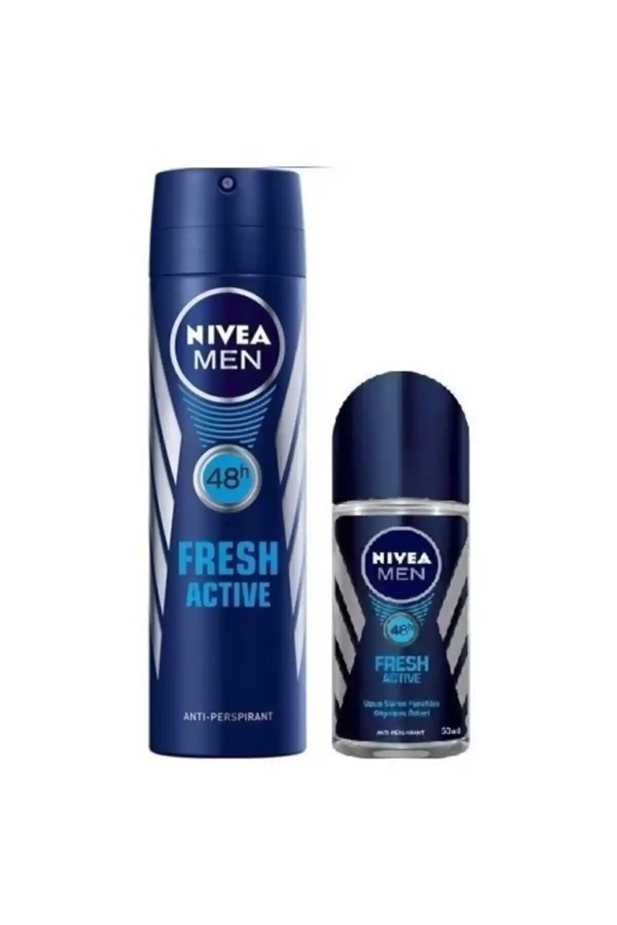 NIVEA Fresh Active Erkek Deodorant + Rolon: Gün Boyu Ferahlık ve Koruma Sağlar