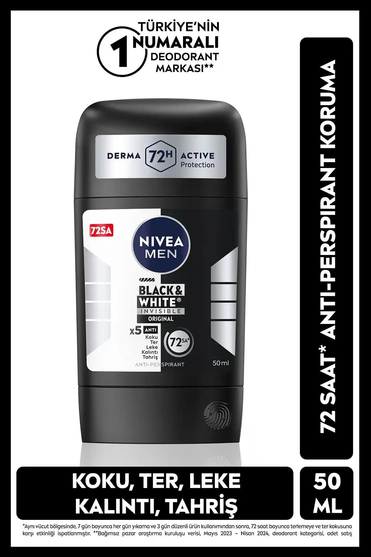 NIVEA MEN Erkek Stick Deodorant Black&White Invisible Original'ın Etkileyici İncelemesi