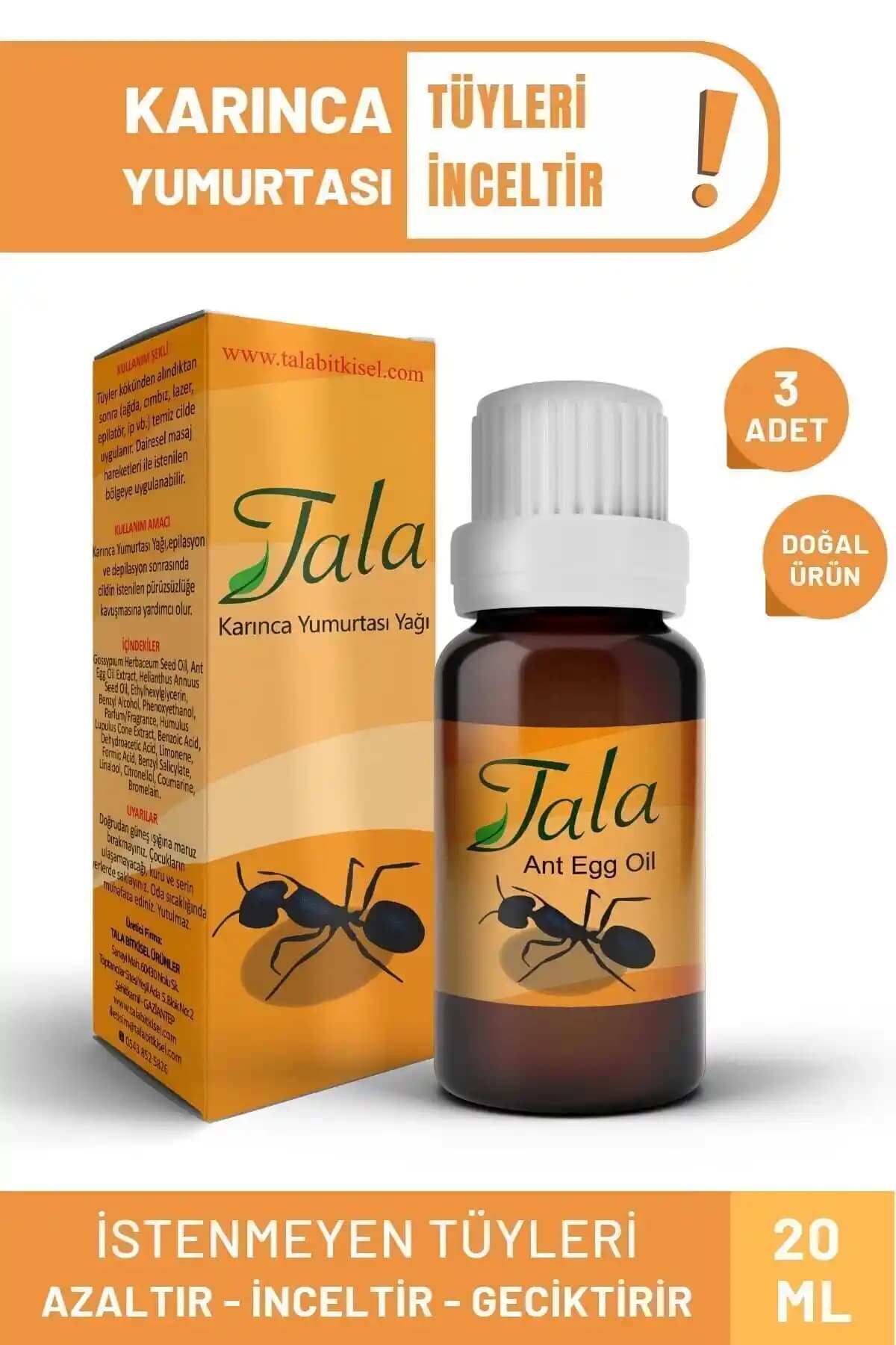 Tala Tüy Azaltıcı Karınca Yumurtası Yağı: Doğal ve Etkili Cilt Çözümü