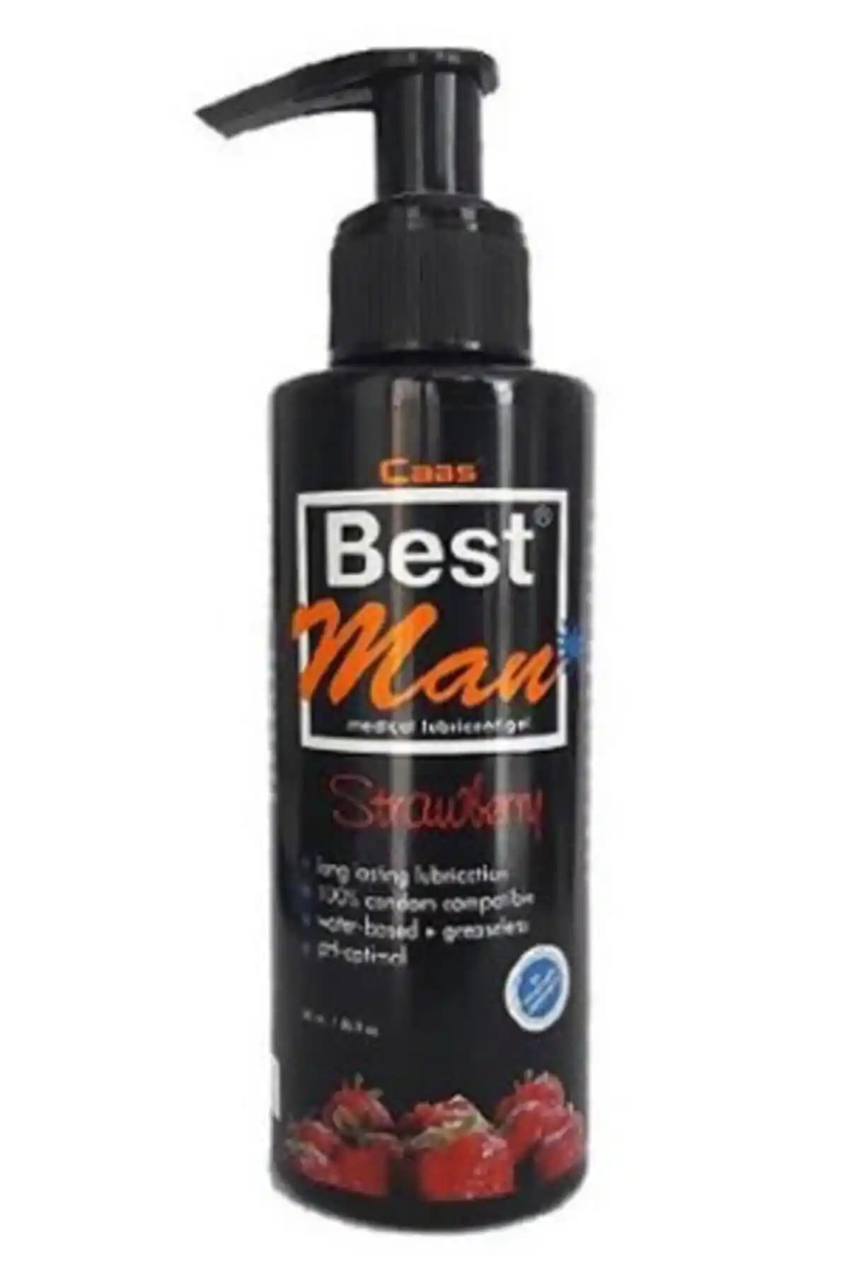 Bestman Çilek Aromalı Su Bazlı Anal Jel - 150 ml, Konforlu ve Doğal Kayganlaştırıcı