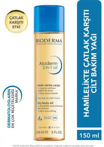 Bioderma Atoderm 2-in-1 Body Oil: Hamilelikte Çatlak Önleyici ve Nemlendirici Vücut Yağı