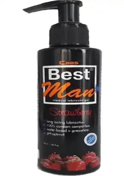 Cabs Glide Cabs Bestman Büyük Boy Çilekli Güçlü Jel 150Ml Su Bazlı Kayganlaştırıcı