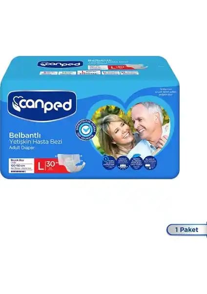 Canped Belbantlı Yetişkin Hasta Bezi Large 30'lu: Konfor ve Güvenlikte Yeni Standart