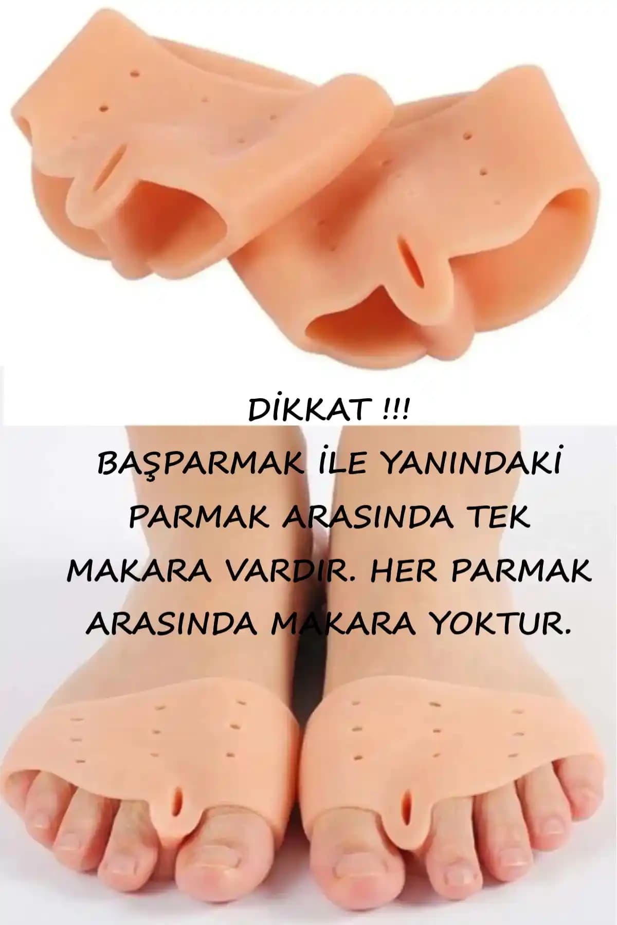 CMT 2 Li Silikon Makaralı Ayak Baş Parmak Gömleği ile Halluks Valgus Koruması