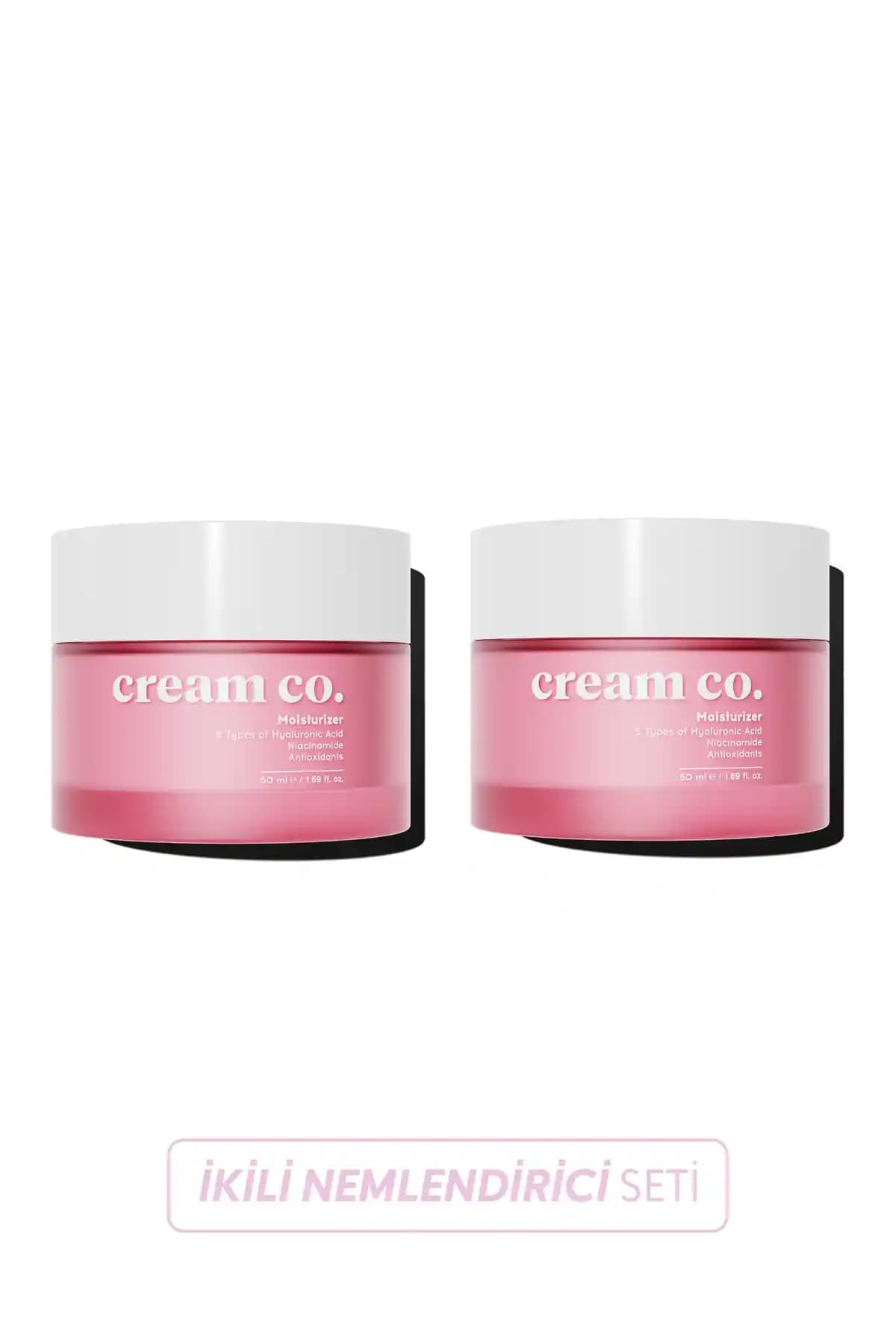 Cream Co İkili Moisturizer: Su Bazlı Canlandırıcı ve Aydınlatıcı Nemlendirici Yüz Kremi Seti