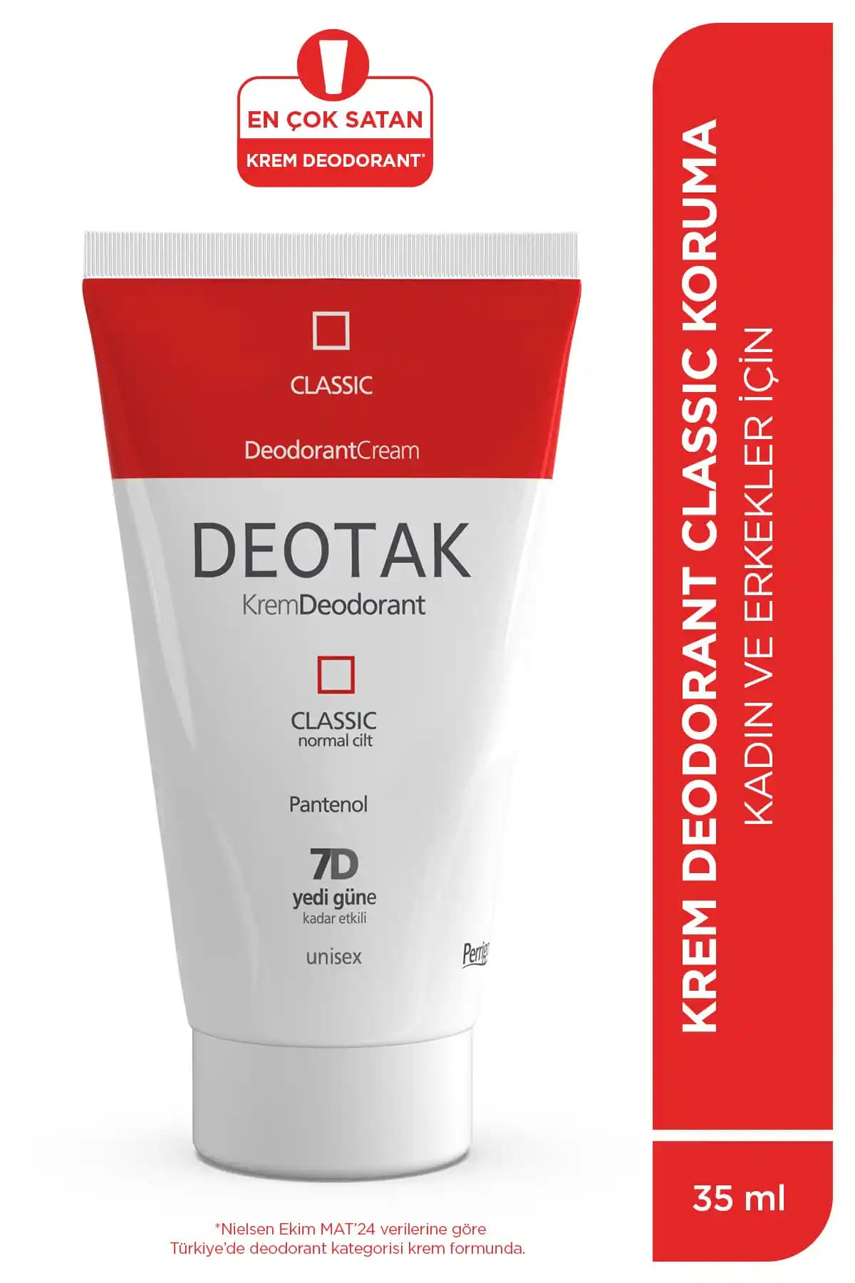 Deotak Classic Krem Deodorant: Hassas Ciltler İçin 7 Günlük Uzun Süreli Koruma