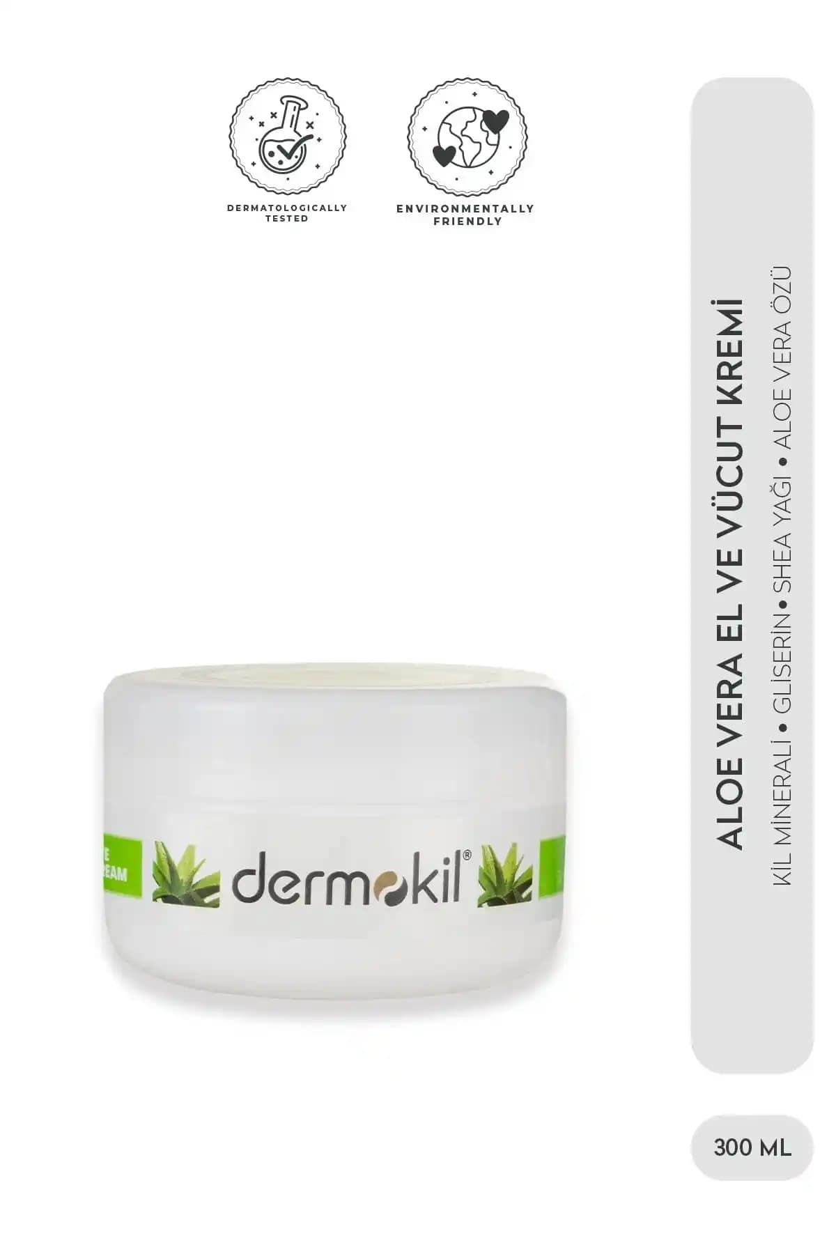 Dermokil Aloe Vera El Yüz ve Vücut Bakım Kremi 300 ml - Doğal ve Çok Yönlü Cilt Bakımı