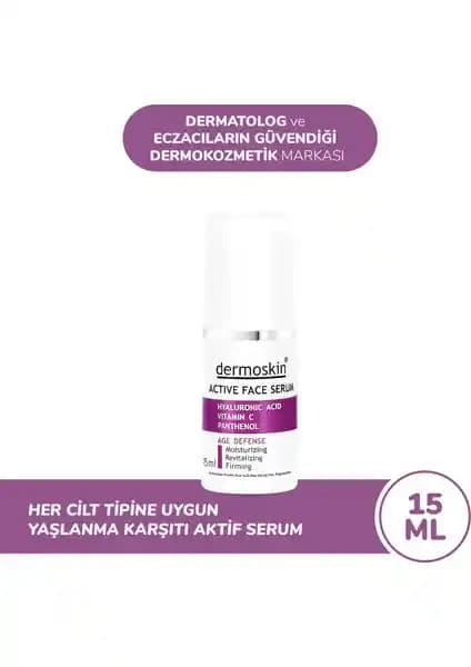 Dermoskin Active Serum: Normal Ciltler İçin Nemlendiren ve Aydınlatan Hafif Cilt Bakım Serumu