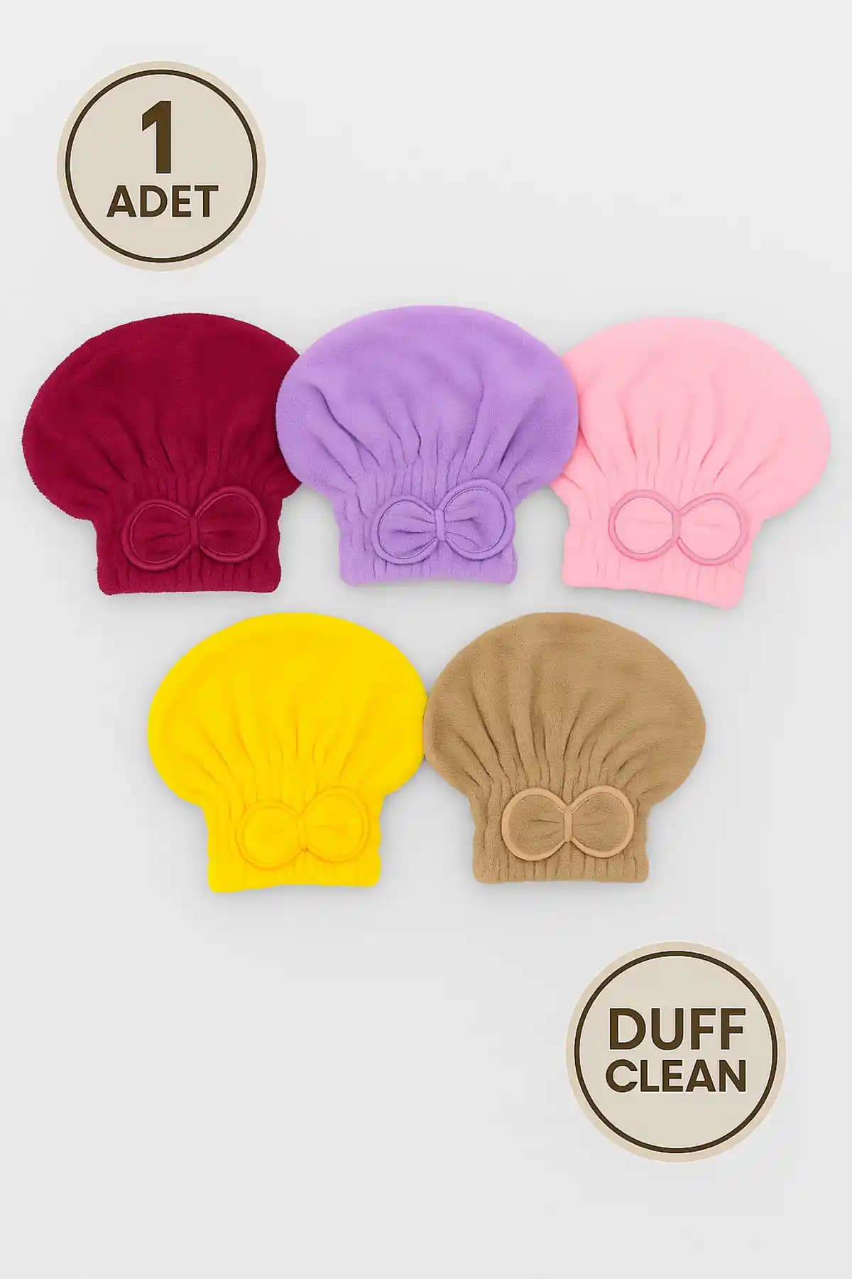 DUFF CLEAN Mikrofiber Saç Kurutma Bonesi ile Hızlı ve Nazik Saç Kurulama