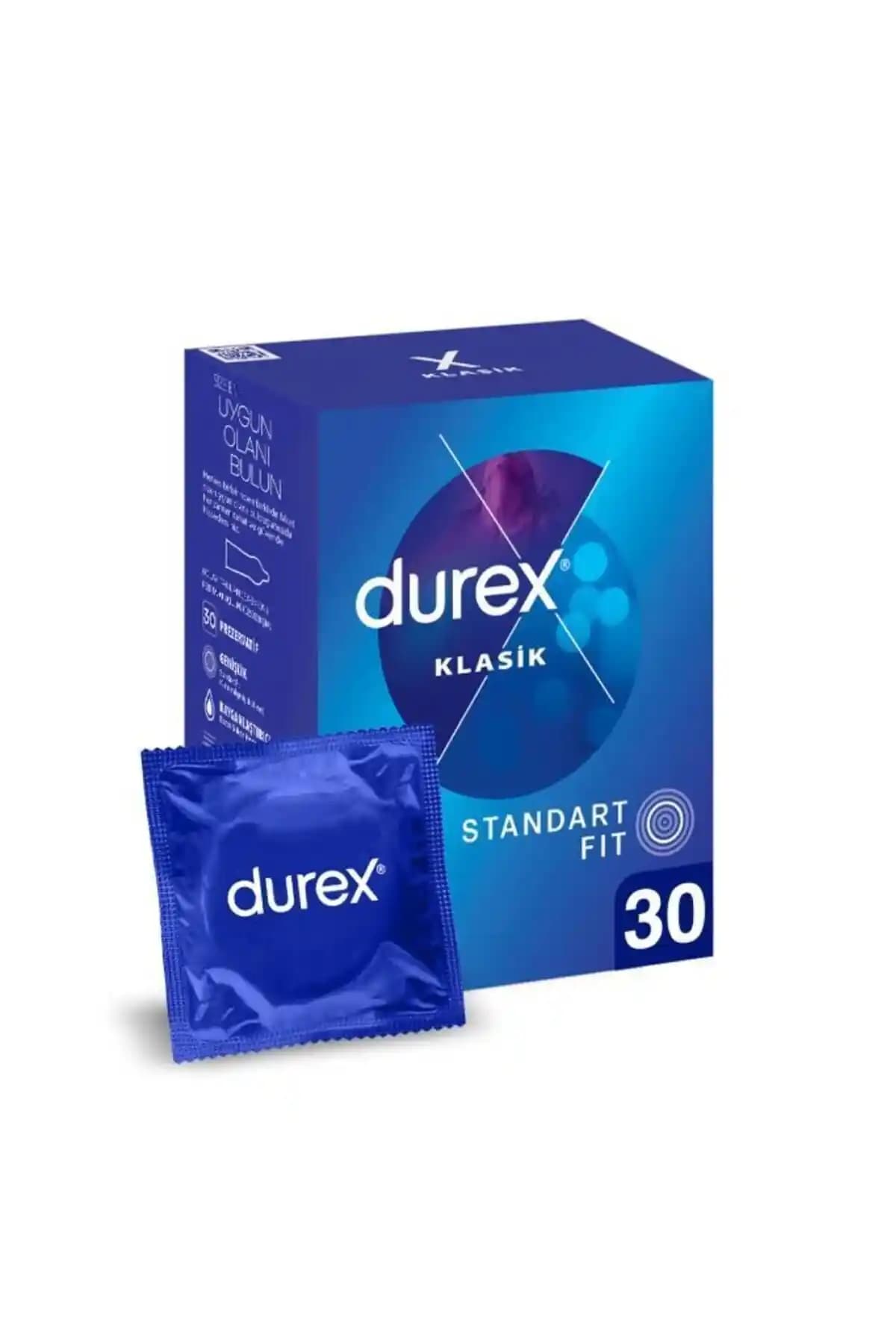 Durex Klasik Prezervatif 30'lu: Standart Fit ve Yüksek Dayanıklılıkla Temel Koruma