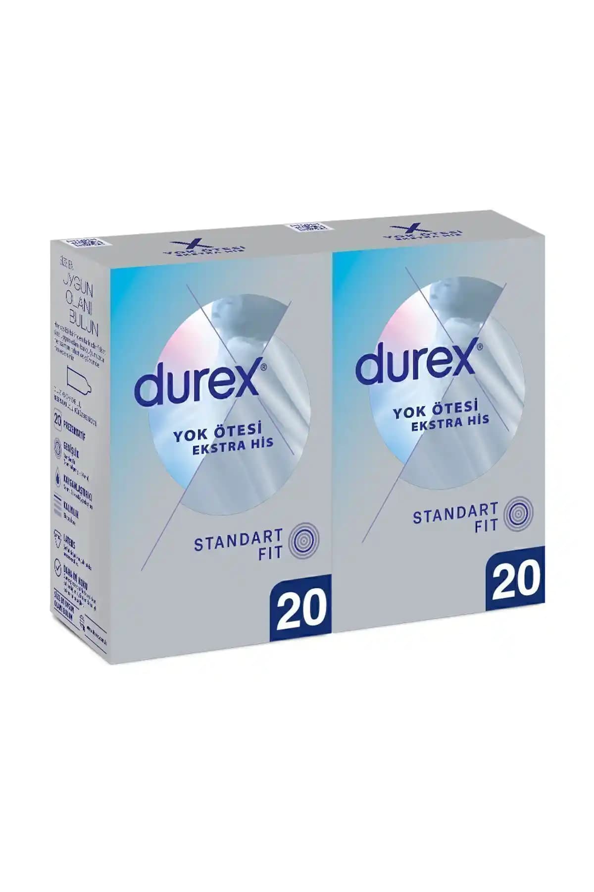 Durex Yok Ötesi Ekstra İnce Prezervatif 40'lı Standart Fit ile Maksimum Hassasiyet ve Koruma