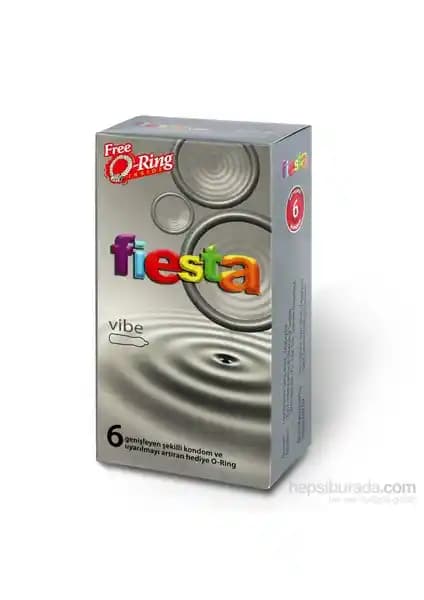 Fiesta Vibe Titreşimli Halkalı 6 Adet İthal Prezervatif ile Yenilikçi Cinsel Deneyim