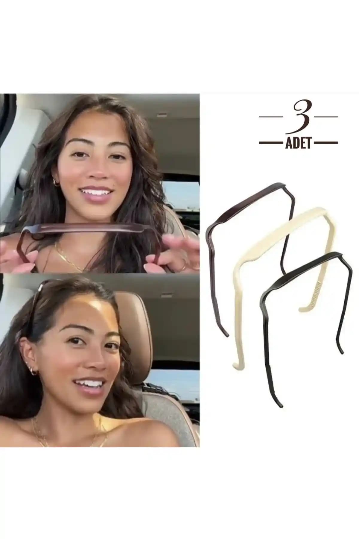 Kadın 3'Lü Gözlük Efekti Veren Taç Seti ile Şıklık ve Konforun Buluşması