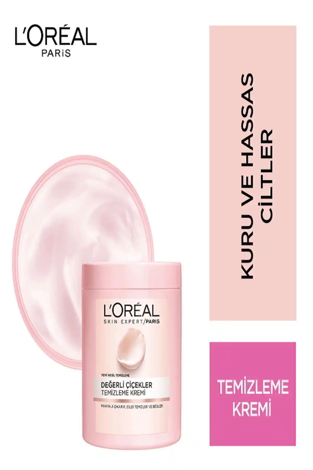 L'Oreal Paris Değerli Çiçekler Kuru ve Hassas Ciltler İçin Nazik Temizleme Kremi