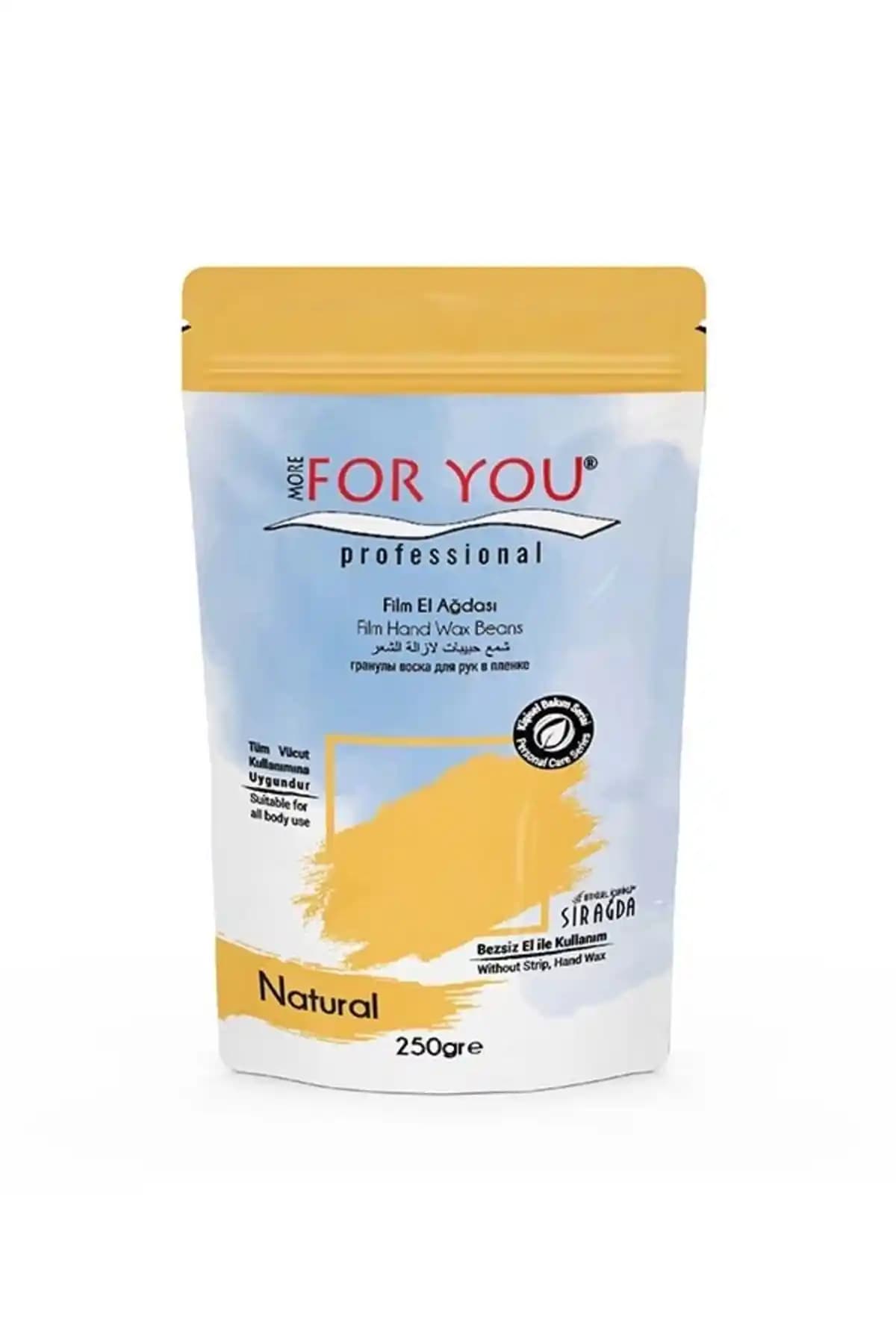 More For You Boncuk Ağda Natural (Sarı) 250 gr: Doğal ve Hassas Ciltlere Uygun Ağda Çözümü