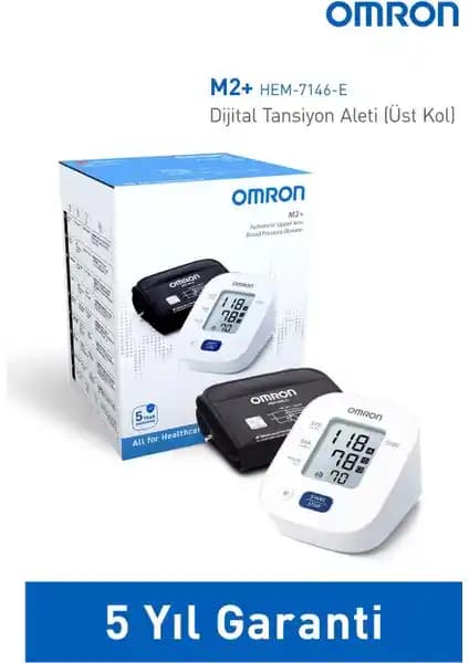 Omron M2+ Dijital Tansiyon Aleti 30 Ölçüm Hafızalı Geniş Manşetli Model HEM-7146-E