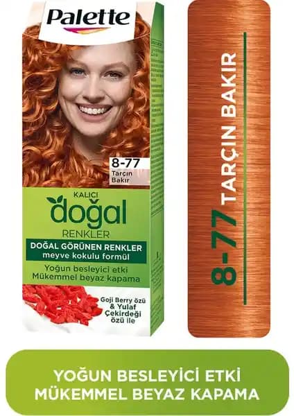 Palette 8-77 Tarçın Bakır Goji Berry Özlü Kalıcı Doğal Saç Boyası İncelemesi