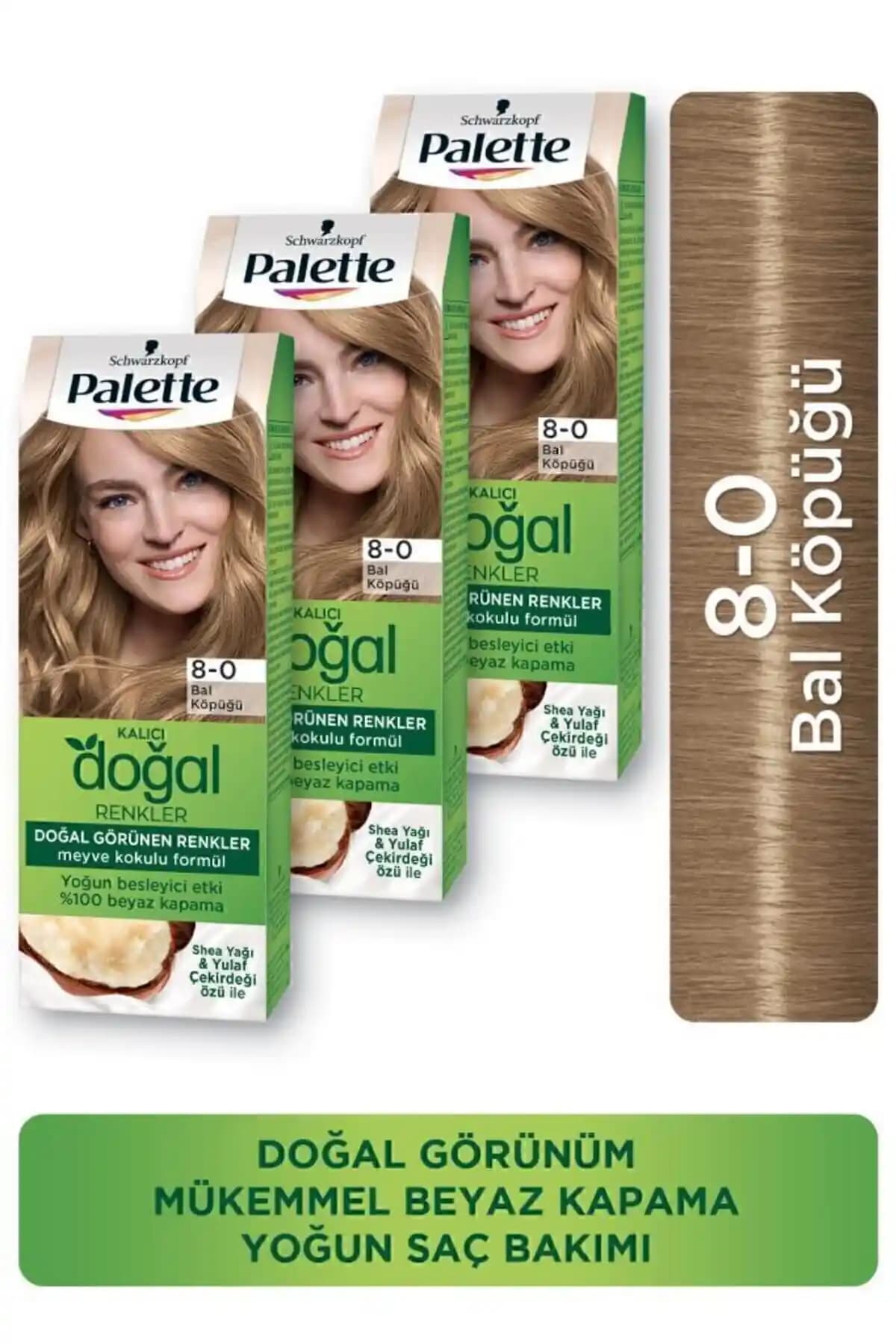 Palette Kalıcı Doğal Renkler 8-0 Bal Köpüğü Shea Yağı Saç Boyası İncelemesi ve Özellikleri