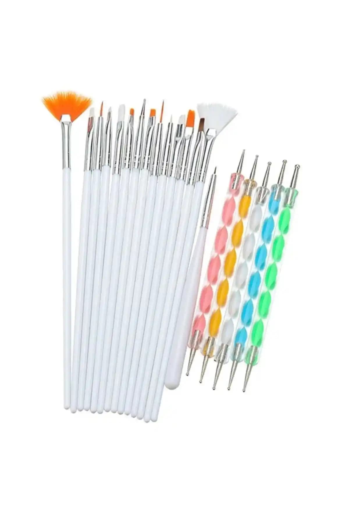 Pia Kozmetik Beyaz Nail Art Tırnak Süsleme Desen Fırça ve Dot Kalem Seti İncelemesi