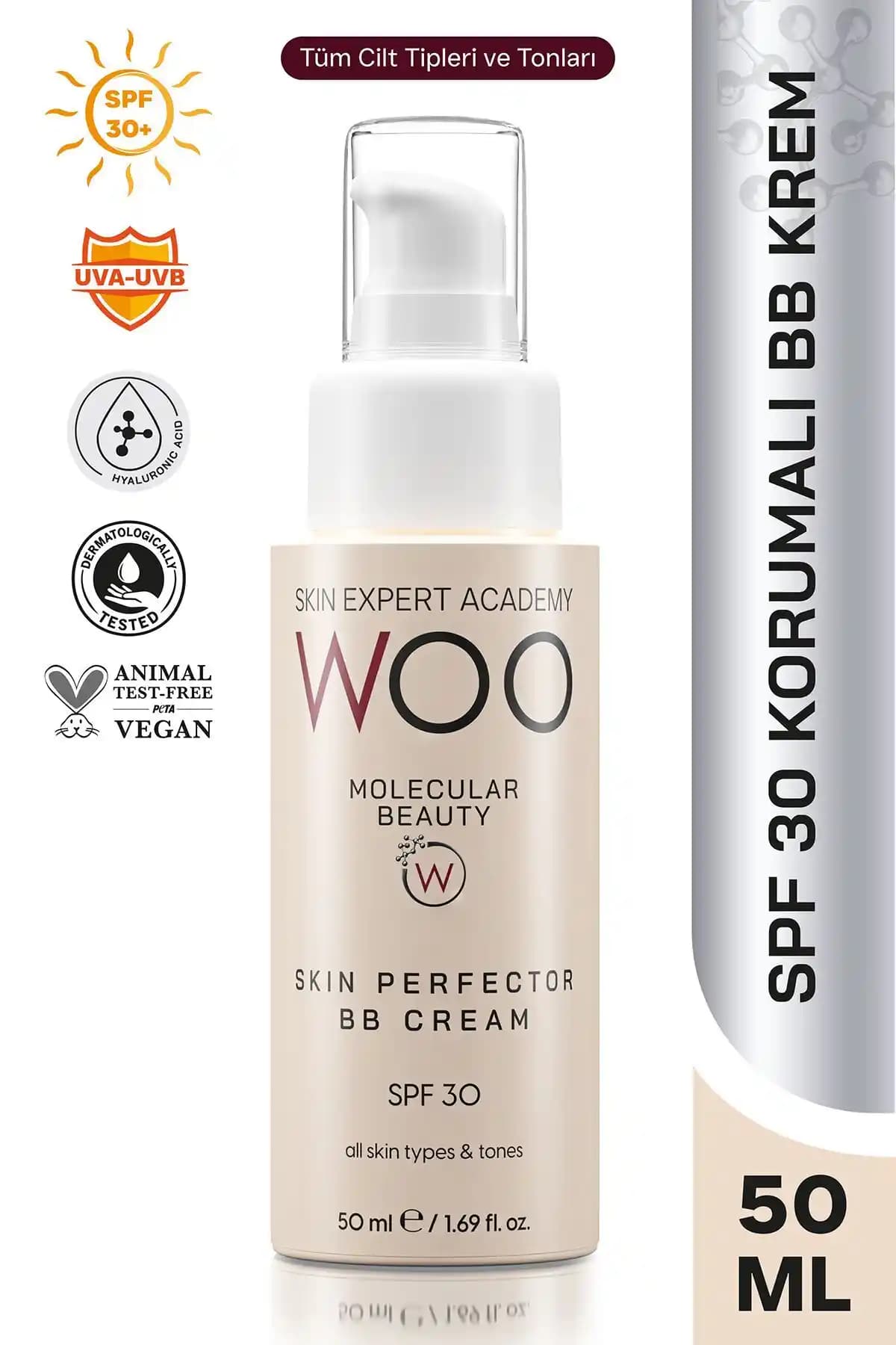 WOO Skin Expert Academy Skin Perfector BB Krem: SPF 30 ile Kusursuz ve Doğal Cilt Görünümü