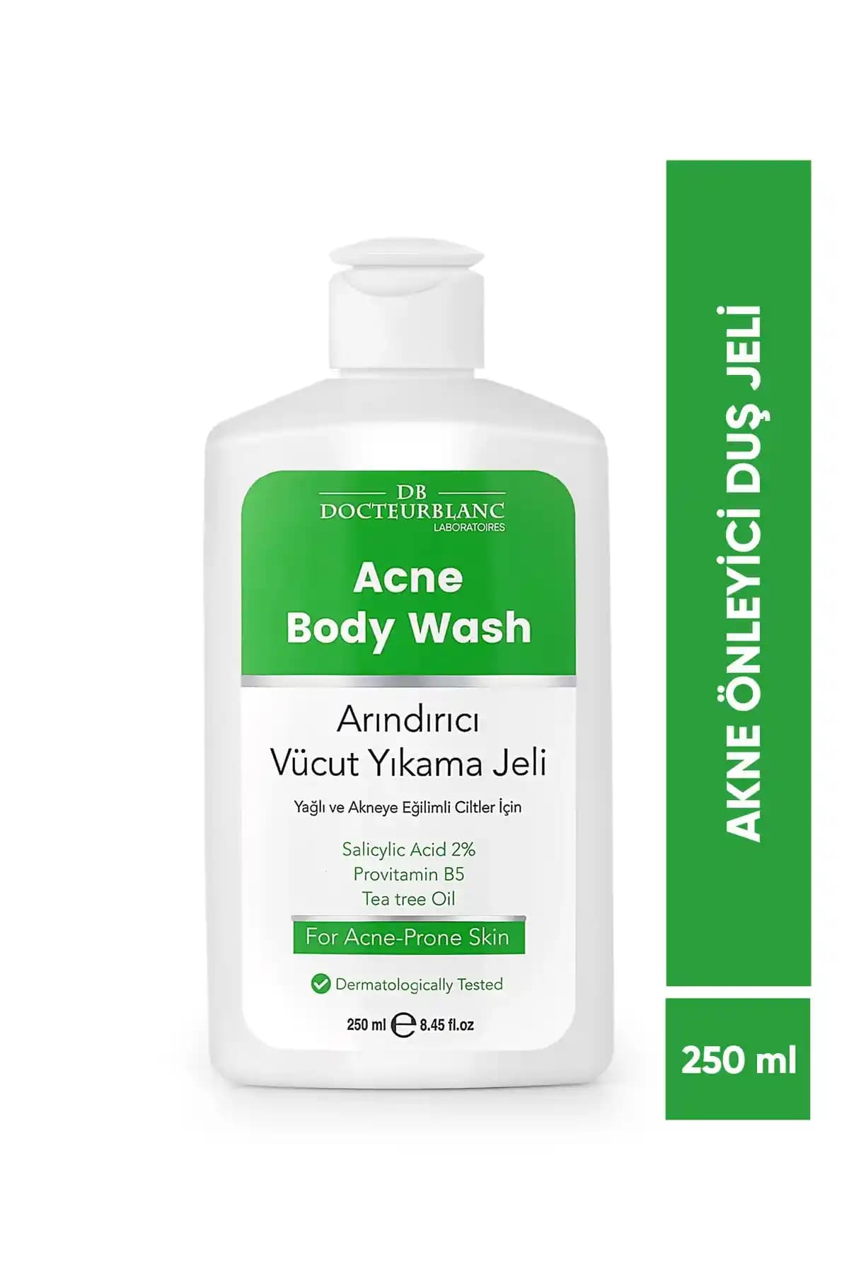 Docteur Blanc Akne Önleyici Duş Jeli 250 ml: Vücut Aknesine Karşı Etkili Cilt Bakımı