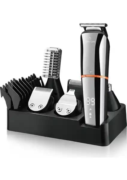 EMTU Life LI-1386 Erkek Bakım Kiti: Saç, Sakal ve Vücut İçin 6 Fonksiyonlu Set