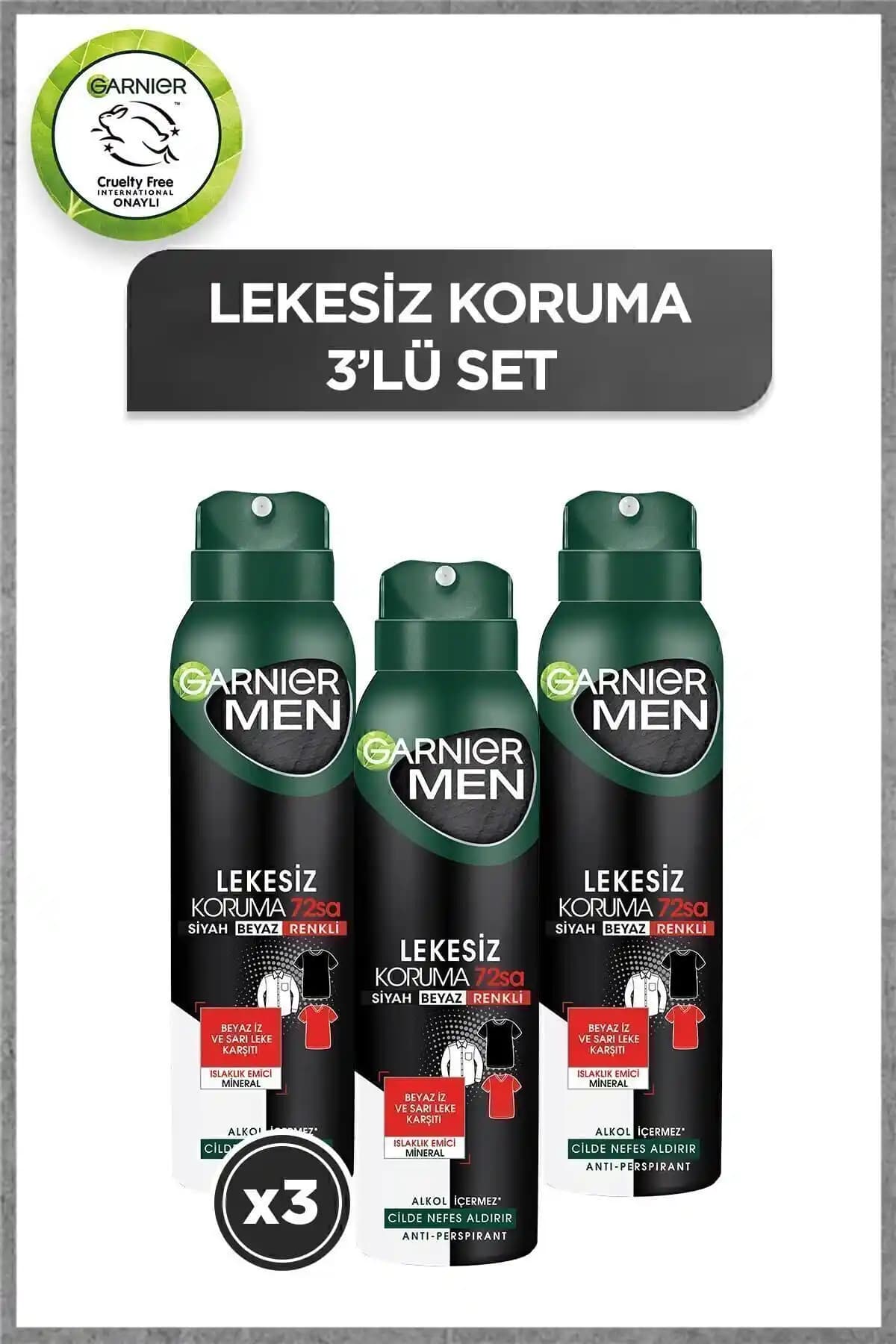 Garnier 3'lü Men Lekesiz Koruma Aerosol Seti ile Ferahlığı Yakalayın