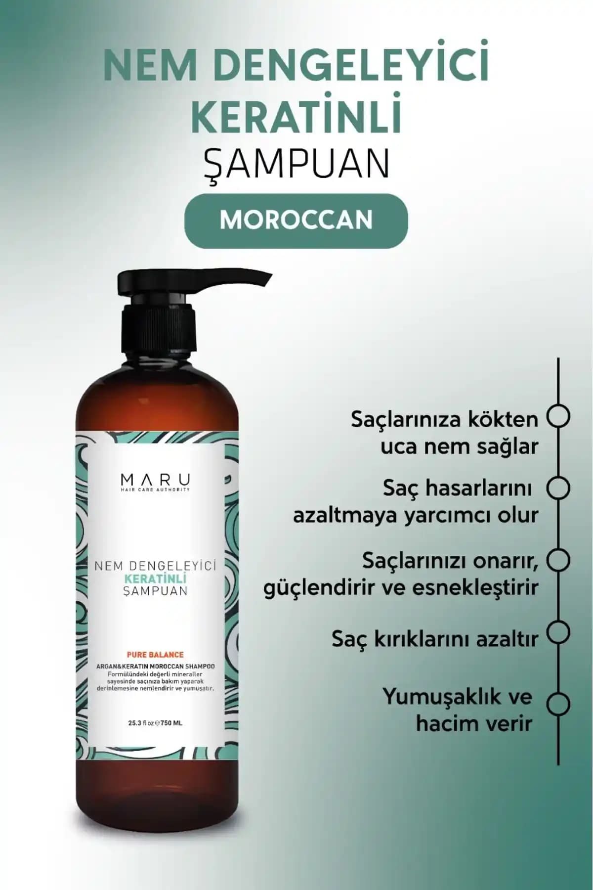 Maru Moroccanoil Moisture Repair Şampuan - Nem Dengeleyici Keratinli Formül
