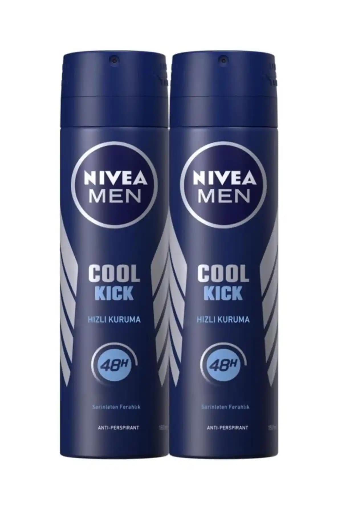 NIVEA Cool Kick Sprey Deodorant 150ml Erkek İçin Güçlü Ferah ve Kalıcı Etki