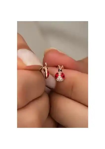 925 Ayar Gümüş Minik Kırmızı Mineli Uğur Böceği Küpe: Zarif ve Anlamlı Takı Seçenekleri