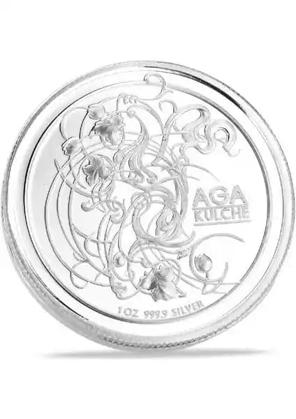 AgaKulche Kaplan Gümsüş Sikke Coin: Saf Gümsüş İçeriği ve Özgün Tasarımıyla Değerli Takı Parçası