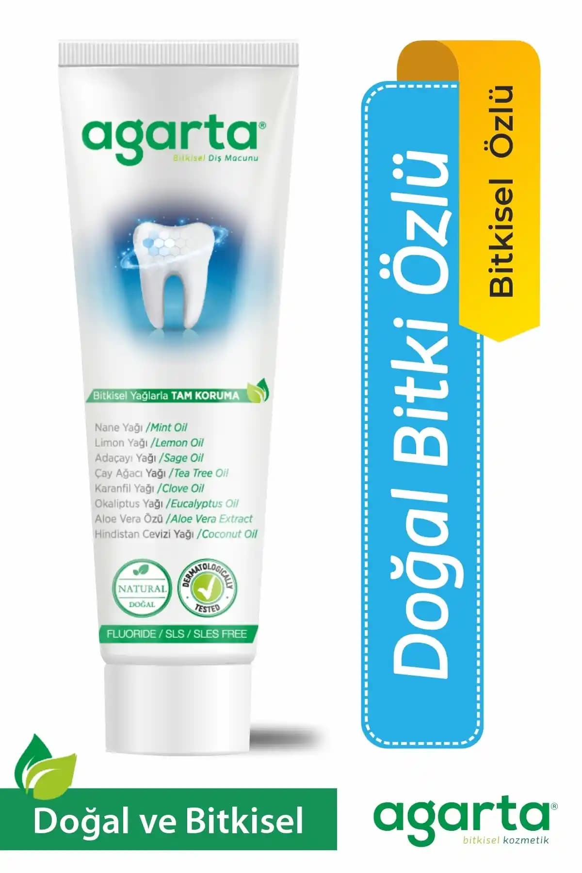 Agarta Doğal Bitki Özlü Florürsüz Beyazlatıcı Diş Macunu: Doğal ve Hassas Dişlere Uygun Temizlik Ürünü