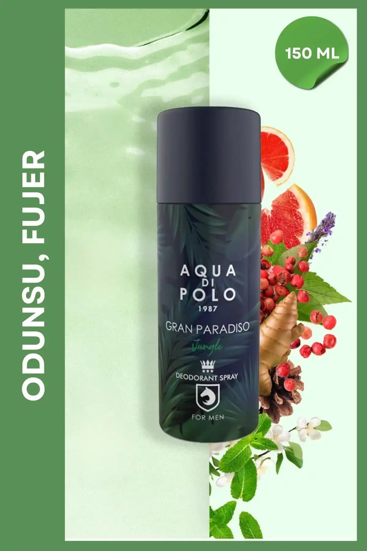 Aqua Di Polo 1987 Gran Paradiso Jungle Deodorant Sprey Erkekler İçin Ferah ve Kalıcı Koku Özelliği