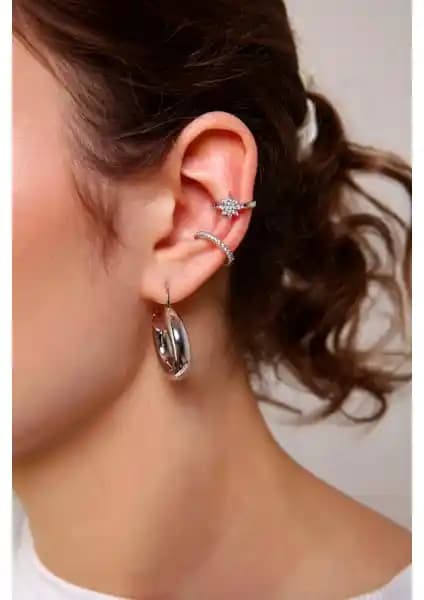 Aurrari 2'li Gümüş Renk Kuzey Yıldızı Earcuff İnceleme ve Kullanıcı Yorumları