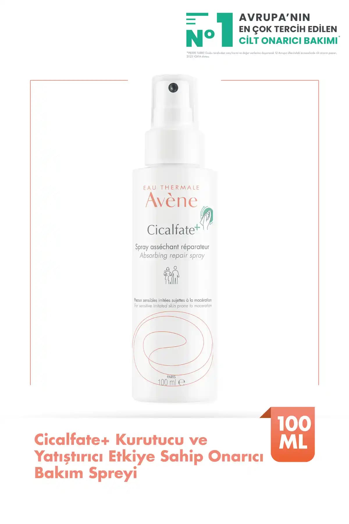Avene Cicalfate+ Hassas Ciltler İçin Kurutucu Yatıştırıcı Onarıcı Sprey 100 ml