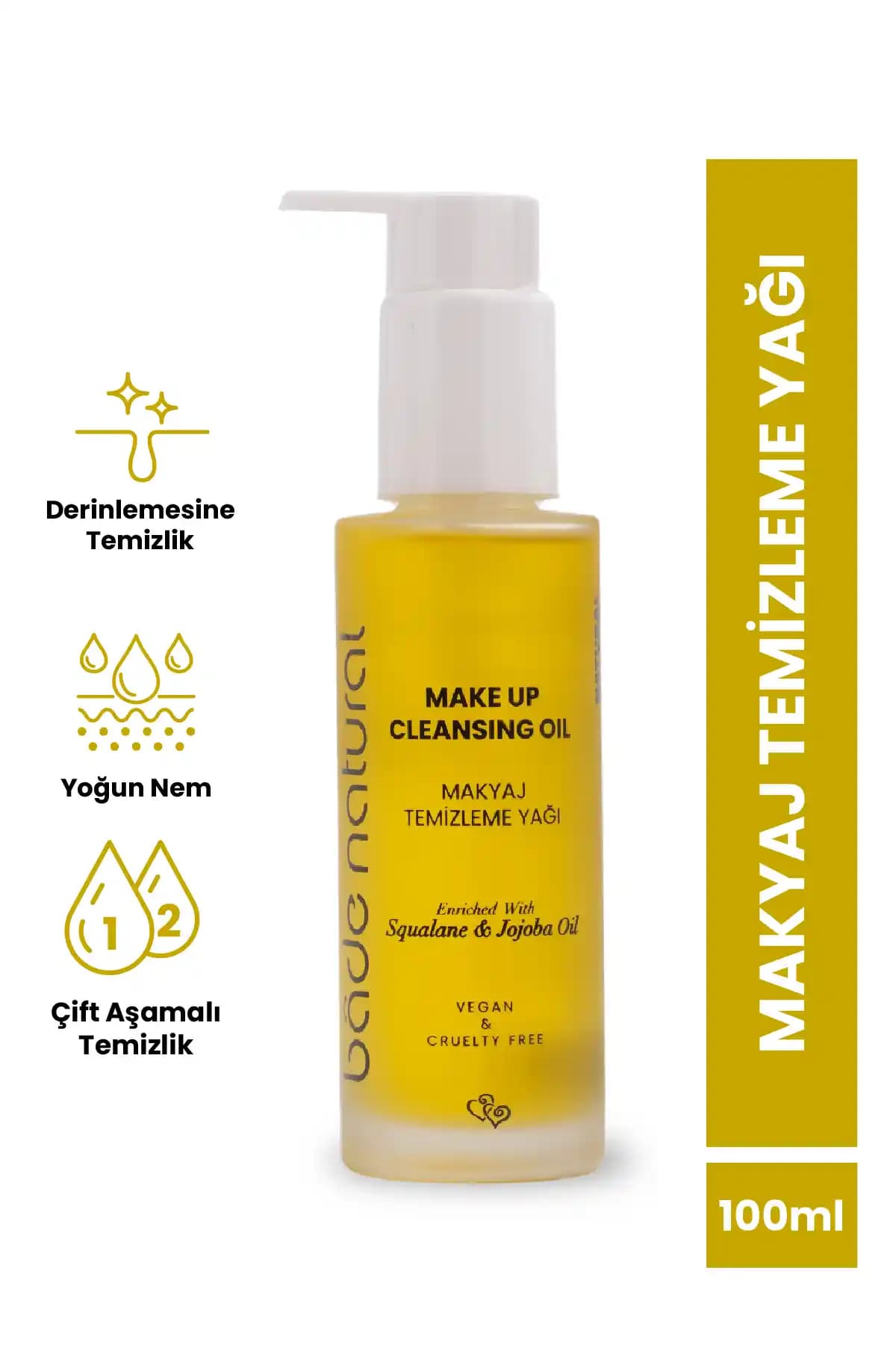 Bade Natural Makyaj Temizleme Yağı: Doğal ve Vegan İçeriklerle Etkili Cilt Temizliği